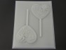 8505 Rose Heart Sweet 15 Chocolate or Hard Candy Lollipop Mold